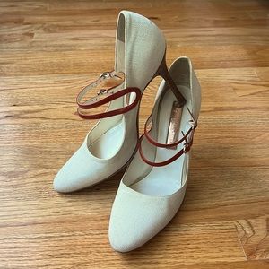 Rupert Sanderson Double Strap Heels.